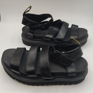 Doc Martens women’s size 7 Black leather ‘Blaire’ sandals. New, never worn.